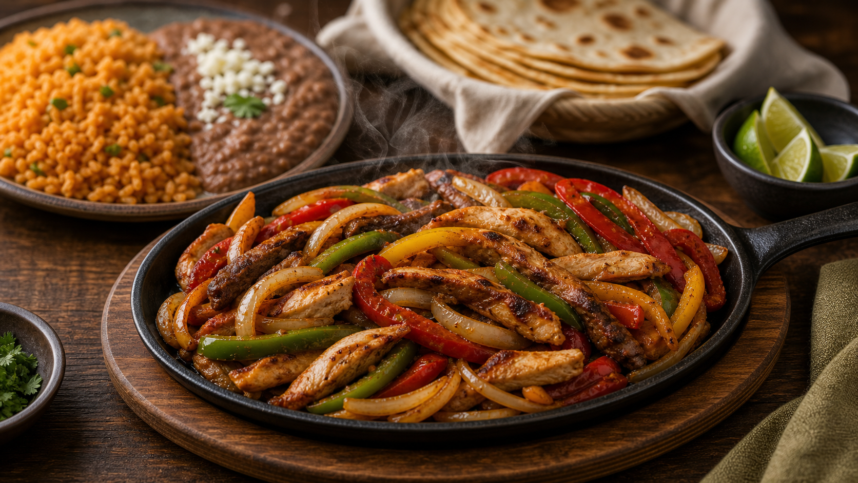 Fajitas de Pollo o Res